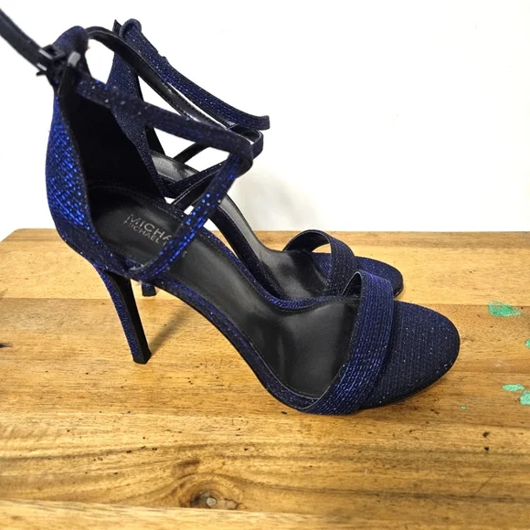 Michael Kors Antonia Sandal Glitter Lurex Size 7.5 - Picture 13 of 16